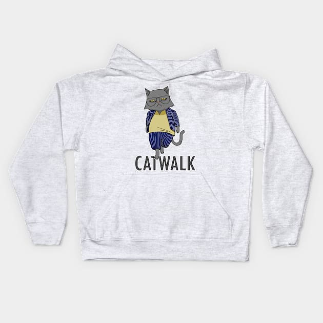 Catwalk Shirt Kids Hoodie by souw83